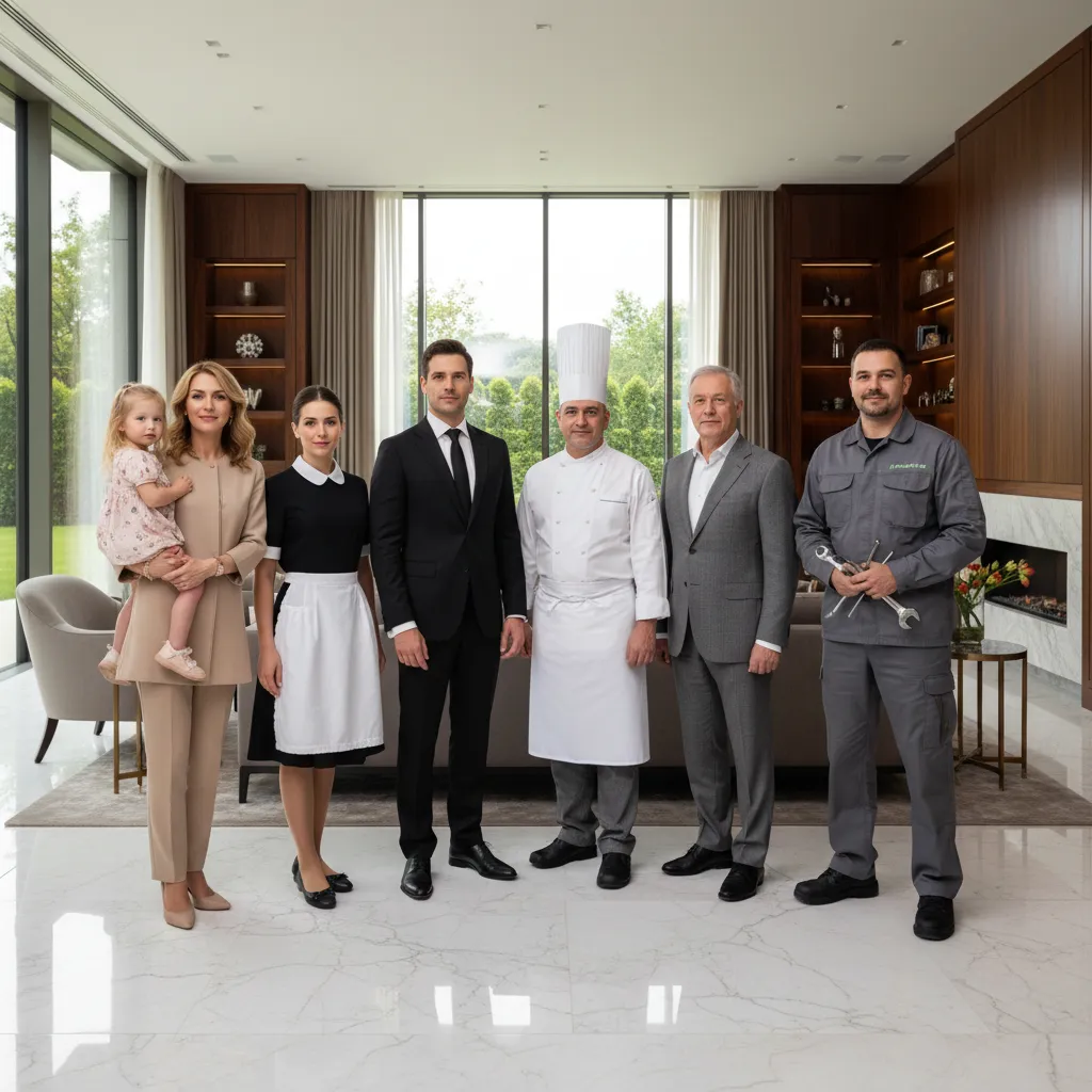 Luxury household staff for European residences