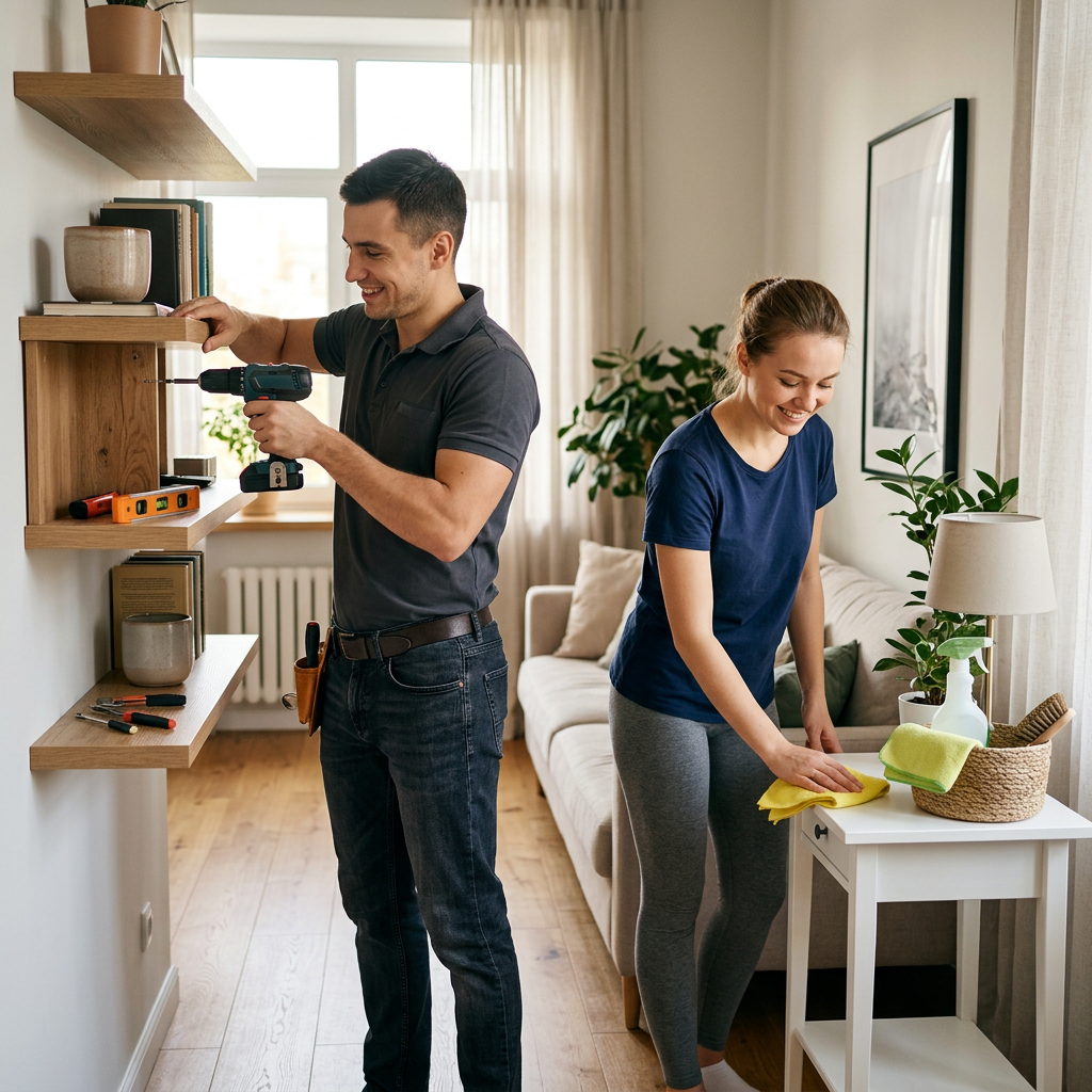Domestic couple for an international private estate